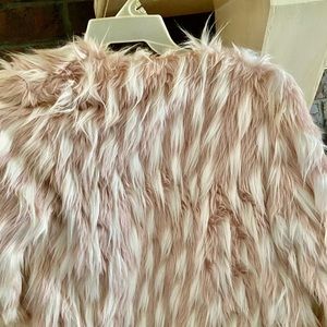 Jacket pink and white faux fur new